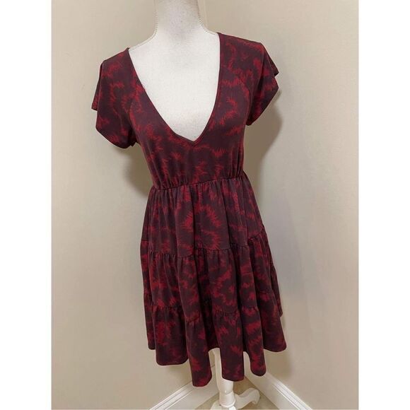 Urban Outfitters Tiered Ruffle Mini Dress Size S - Picture 1 of 6